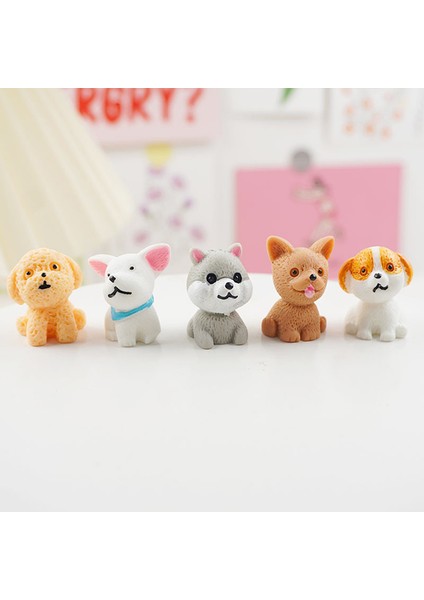 Mini Köpek Modeli Küçük Heykel Heykelcik Mikro El Sanatları Süs Minyatürleri Evcil Hayvan Bebek Mj (Yurt Dışından) modelleri