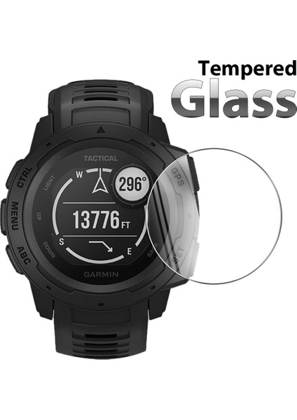 Temperli Cam Koruyucu Film Şeffaf Koruma Garmin Instinct Taktik Akıllı Saat Ekran Koruyucu Kapak Için Instinct Taktik (Yurt Dışından)