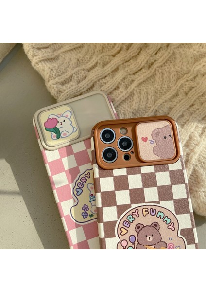 Sevimli Karikatür Ayı Tavşan Sürgülü Kapı Kamera Koruyucu Yumuşak Telefon Kılıfı Için Iphone 13 12 11 Pro Max x Xr Xs 7 8 Artı Arka Kapak (Yurt Dışından) fırsatları