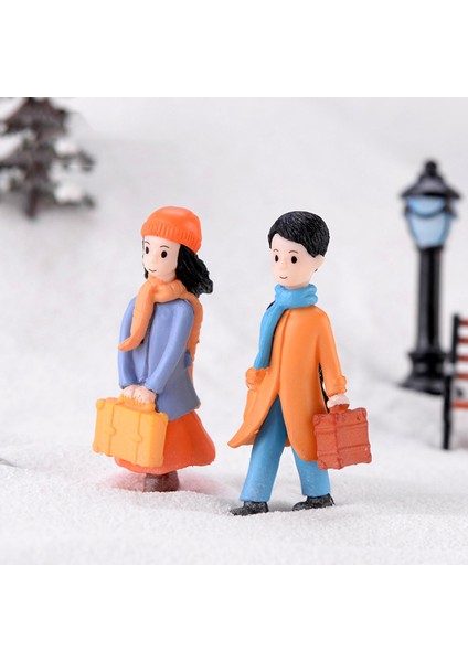 Seyahat Çift Dıy Mini Minyatür Peri Bahçesi Dollhouse Dekor Mikro Manzara (Yurt Dışından) fiyatları