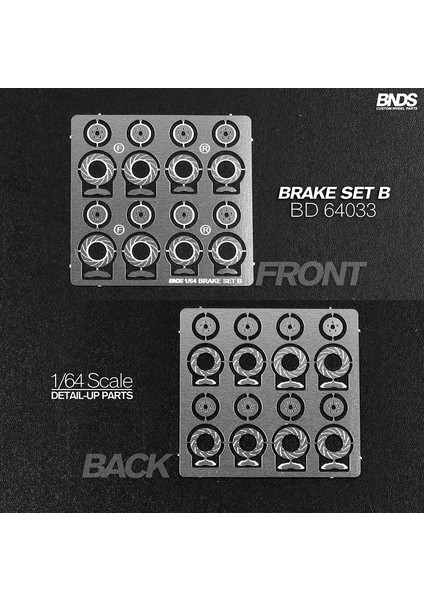 Bnds Yeni Sıcak 1/64 Ölçekli Metal Fren Diski Seti Gümüş Gravür Parçaları Özel Model Araba Parçaları Gt Oyuncak Model Otomobil Araç 4 Takım (Yurt Dışından)