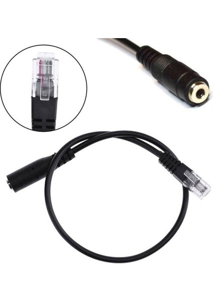 30CM 3.5mm Akıllı Telefon Kulaklığı - Rj9 Fiş Dönüştürücü Adaptör Kablosu Telefon Için (Yurt Dışından)