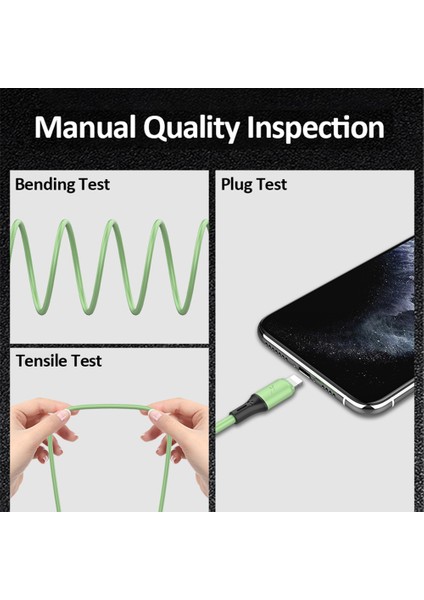 Lenuo 3A Sıvı Silikon 3'ü 1 Arada Tip C / Lightning / Mikro USB Hızlı Şarj Kablosu (Yurt Dışından)