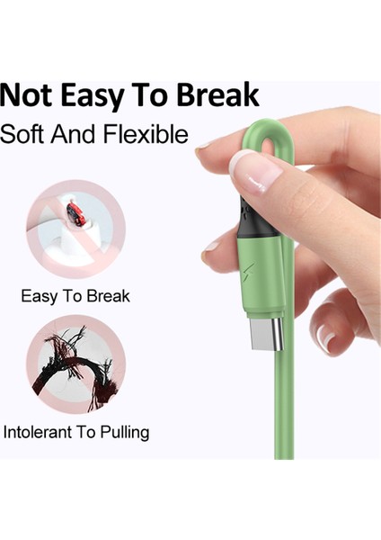Lenuo 3A Sıvı Silikon 3'ü 1 Arada Tip C / Lightning / Mikro USB Hızlı Şarj Kablosu (Yurt Dışından)