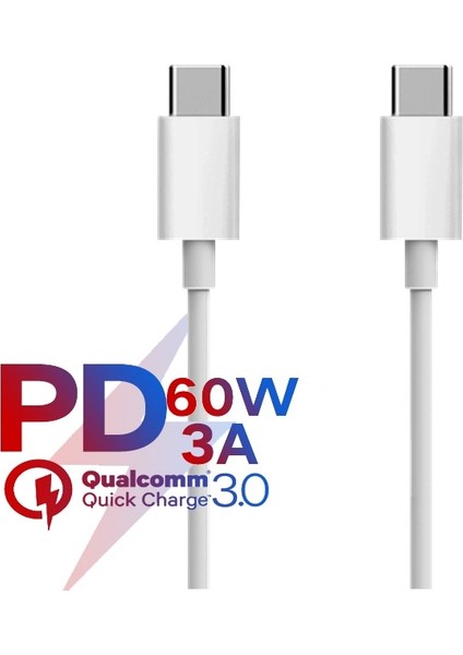 Apple iPad Macbook Pro Için USB C Şarj Veri Kablosu Huawei Xiaomi Samsung Cep Telefonu Pd Hızlı Şarj USB Tip-C Güç Kablosu (Yurt Dışından)