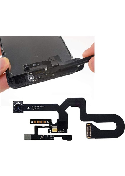 Yüz Ön Kamera Sensörü Yakınlık Işık Mikrofon Flex Kablo ve Metal Braketli Kulaklık iPhone 7 7 Artı 8g 8 Artı (Yurt Dışından) fiyatları
