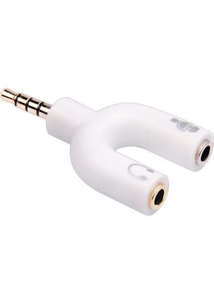 2'si 1 Arada 3,5 mm Erkek - Dişi Jack Mikrofon Ses Ayırıcı Dönüştürücü Adaptör (Yurt Dışından)
