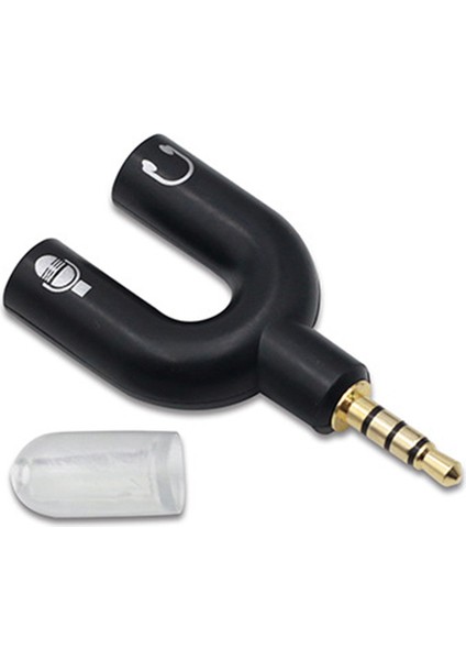 2'si 1 Arada 3,5 mm Erkek - Dişi Jack Mikrofon Ses Ayırıcı Dönüştürücü Adaptör (Yurt Dışından)