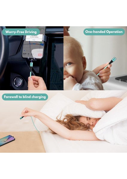 Aufu Sıvı Silikon Manyetik Şarj Kablosu Mikro USB C Tipi Samsung Xiaomi Huawei Manyetik Kablo iPhone 11 12 (Yurt Dışından) modelleri