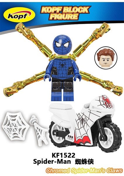Tek Satış Marvel Örümcek Adam Yapı Taşları Örümcek Adam Motosiklet Rakamlar Aksesuarları Tuğla Dıy Çocuk Oyuncakları KF6137 (Yurt Dışından)
