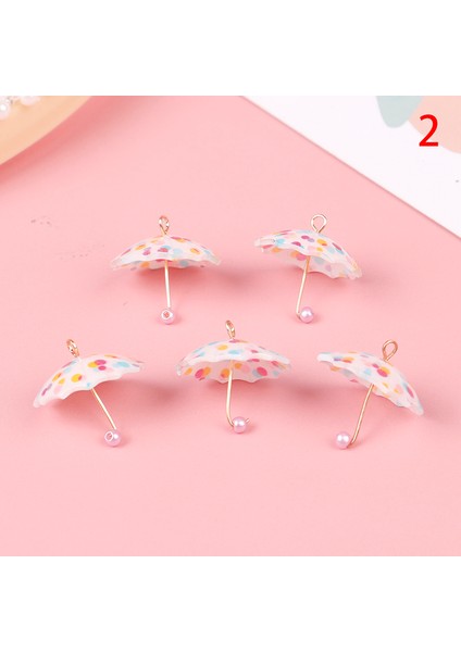 Adet Minyatür Dollhouse Şemsiye Charms Diy Küpe Kolye Kolye Anahtarlık (Yurt Dışından)