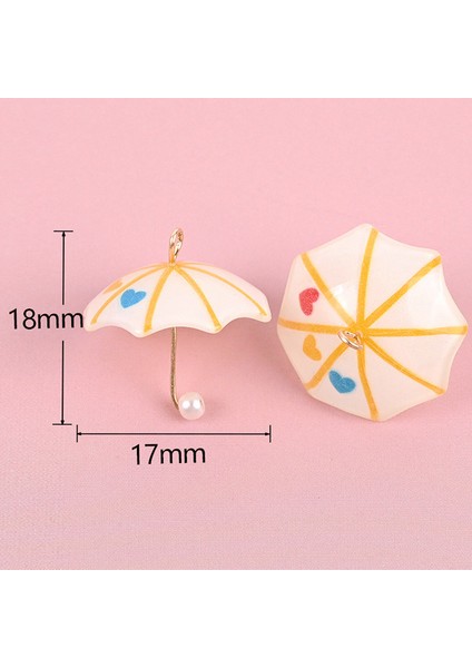 Adet Minyatür Dollhouse Şemsiye Charms Diy Küpe Kolye Kolye Anahtarlık (Yurt Dışından) fiyatları