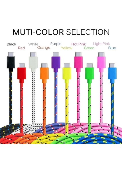 USB Tip C Hızlı Şarj USB C Kablosu Tip-C Veri Kablosu Telefon Şarj Cihazı Samsung S9 S8 Huawei P20 Pocophone F1 USB Şarj Kabloları (Yurt Dışından) fırsatları