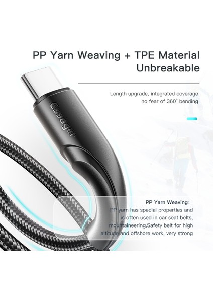 Essager PD100W 60W USB C USB C Tipi Kablo Qc 4.0 Hızlı Şarj Kablosu Xiaomi Poco Dizüstü Huawei Oneplus Telefon Şarj Kablosu (Yurt Dışından)