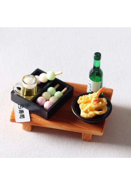 Dollhouse Minyatür Gıda Japon Suşi Balık Topu Tempura Bento Doll Mutfak Oyuncak (Yurt Dışından)