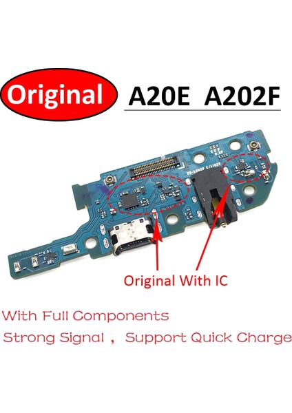 USB Bağlantı Noktası Şarj Cihazı Dock Fiş Konnektörü Şarj Kartı Flex Kablo Samsung Galaxy A20 A205F A205/A20E A202F A202 USB Kartı (Yurt Dışından)