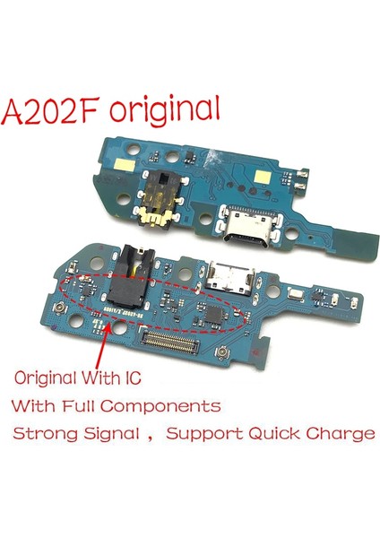 USB Bağlantı Noktası Şarj Cihazı Dock Fiş Konnektörü Şarj Kartı Flex Kablo Samsung Galaxy A20 A205F A205/A20E A202F A202 USB Kartı (Yurt Dışından)