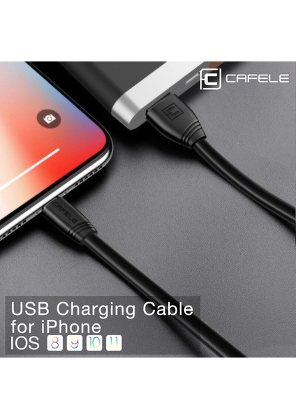 Cafele Düz USB Kablosu Şarj Kablosu Için iphone x 8 7 6s 6 Artı 5s Data Sync Telefon Kablosu Ios 11 10 9 USB Şarj Aleti 50CM/120CM (Yurt Dışından) fırsatları