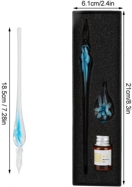 Retro Kristal Zarif Çiçek Cam Dip Kalem Imza Mürekkep Çeşmesi Kalem Tutucu ile (Yurt Dışından) modelleri