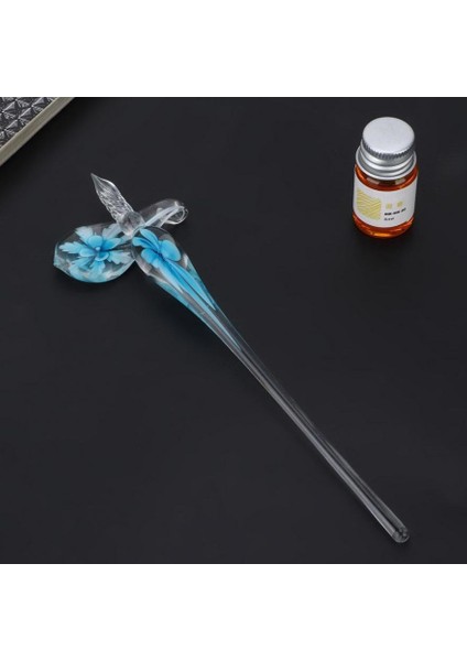 Retro Kristal Zarif Çiçek Cam Dip Kalem Imza Mürekkep Çeşmesi Kalem Tutucu ile (Yurt Dışından) indirimleri