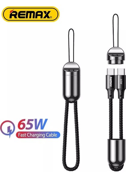 Remax 65W USB Tip C Kablo Tip C Yıldırım Iphone Xiaomi Poco X3 M3 Samsung Macbook Ipad Telefon Şarj Veri Kabloları (Yurt Dışından)