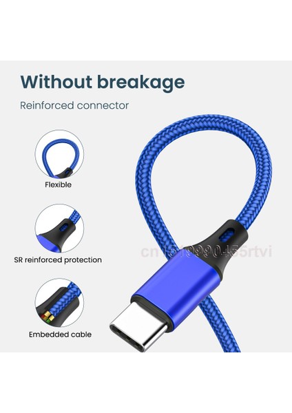 4'ü 1 Arada USB Kablosu 3'ü 1 Arada USB A'dan Mikro Usb'ye/tip C/8 Pinli Kablo iPhone Şarj Cihazı 3A Hızlı Şarj Kablosu iPhone 14 13 Xiaomi Için (Yurt Dışından)