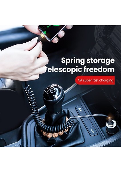 5A Hızlı Şarj USB Tip C Yay Kablosu Huawei Mikro USB C 8-Pin Şarj Aleti Kablosu iPhone 13 12 11 Xiaomi Qc3.0 Tip-C Kablosu (Yurt Dışından)