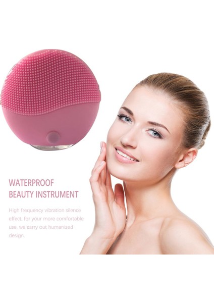 Silikon Elektrikli Temizleme USB Şarjı Su Geçirmez Güzellik Aleti Pembe (Yurt Dışından) modelleri