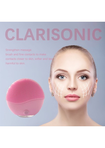 Silikon Elektrikli Temizleme USB Şarjı Su Geçirmez Güzellik Aleti Pembe (Yurt Dışından) fırsatları