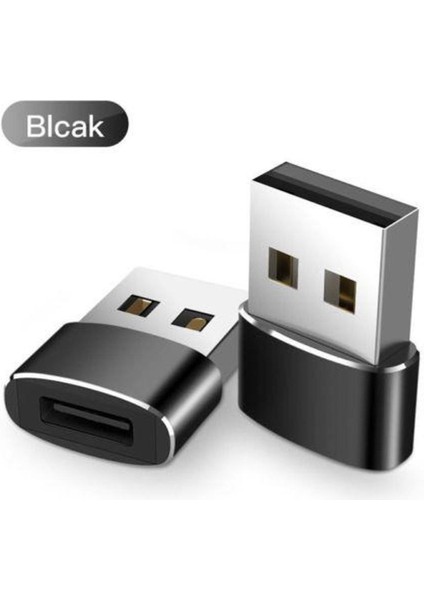 Usb-C Erkek Tip C - USB Adaptörü 2.0 A Dişi Veri Dönüştürücü Konnektör Adaptörü (Yurt Dışından)