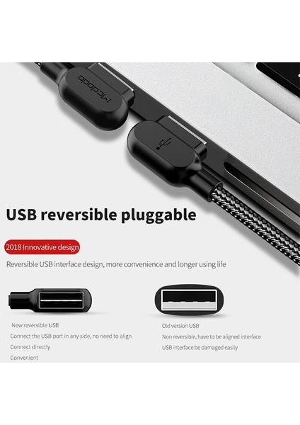 Mcdodo USB C Tipi Kablo 2A Hızlı Şarj Data Sync Kablosu Xiaomi Huawei Samsung Android Telefon Usb-C Pd LED Hızlı Şarj Kablosu (Yurt Dışından)