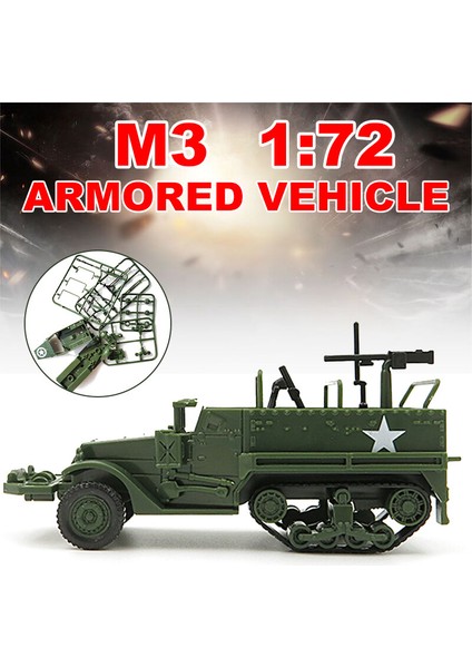1:72 M3 Yarım Parça Zırhlı Araç Kendinden Montajlı Askeri Model Oyuncak Araba Hediye Yeni (Yurt Dışından) fiyatları