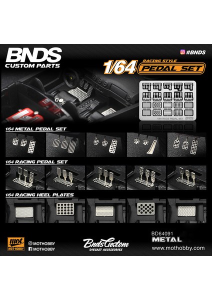 Bnds Yeni Sıcak 1/64 Ölçekli Jdm Tarzı Minyatür Yarış Tarzı Pedal Seti Gravür Parçaları Özel Koleksiyon Için Gt Oyuncak Model Otomobil Araç (Yurt Dışından)