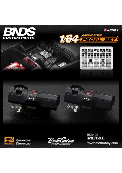 Bnds Yeni Sıcak 1/64 Ölçekli Jdm Tarzı Minyatür Yarış Tarzı Pedal Seti Gravür Parçaları Özel Koleksiyon Için Gt Oyuncak Model Otomobil Araç (Yurt Dışından)