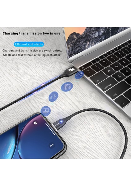 Keysıon 3A Manyetik Kablo Mikro USB Tip C Samsung S10 Xiaomi Redmi USB C Şarj Aleti Kablolu Telefon Hızlı Şarj Kablosu iPhone Için (Yurt Dışından)