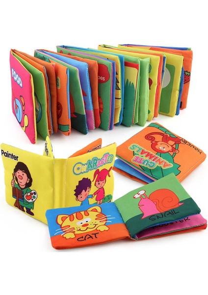 Adet/takım Bebek Bezi Kitap Erken Eğitim Oyuncak El Kitabı Hayvan Figürü Biliş Anti-Gözyaşı Bez Kitap (Yurt Dışından) modelleri