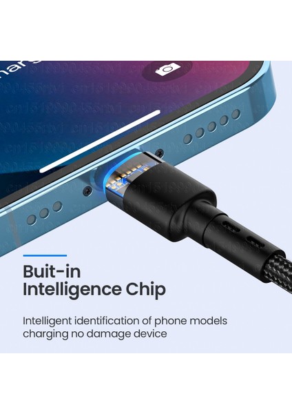 3A Hızlı Şarj Aydınlatma USB Kablosu iPhone 14 13 12 11 Pro Max Xr Xs 6s 7 8 Cep Telefonu Şarj Kablosu Veri Şarj Cihazı Kablosu 2m (Yurt Dışından)