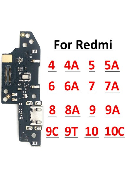 Dock Konnektörü USB Şarj Aleti Şarj Portu Flex Kablo Xiaomi Redmi Için 4A 4x 4 5 5A 6 6A 7 7A 8 8A 9 9A 9c 9t 10 Pro Artı 10 10C (Yurt Dışından)