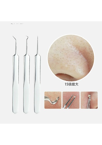 3 Adet/Takım Komedonyüz Cilt Bakımı Aracı Iğneler Yüz Temizleyici (Yurt Dışından) modelleri