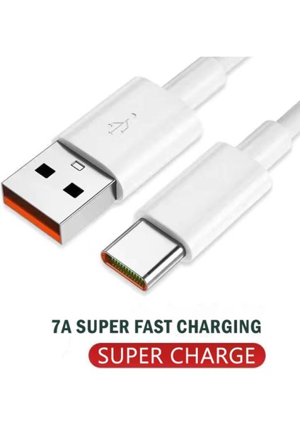 Lupway 7A Süper Hızlı Şarj Kablosu USB Tip-C Cep Telefonu Şarj Kablosu Samsung Xiaomi Huawei Için Veri Iletim Kablosu (Yurt Dışından)