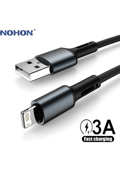 Hızlı Şarj USB Şarj Aleti Kablosu iPhone 13 12 11 Pro Max Xs x 8 7 6 6s Artı Se Apple iPad Kökenli Kurşun 3m Veri Uzun Tel Kablosu (Yurt Dışından)
