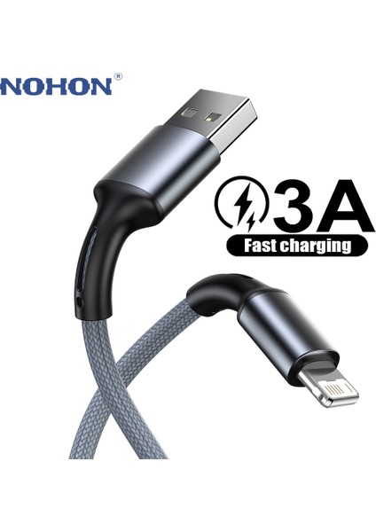 Hızlı Şarj USB Kablosu iPhone 13 12 11 Pro Max x Xr Xs 10 8 7 6 5 S Artı Se Uzun 2 M 3 M Apple Telefon Veri Şarj Kablosu 3 M Tel (Yurt Dışından)
