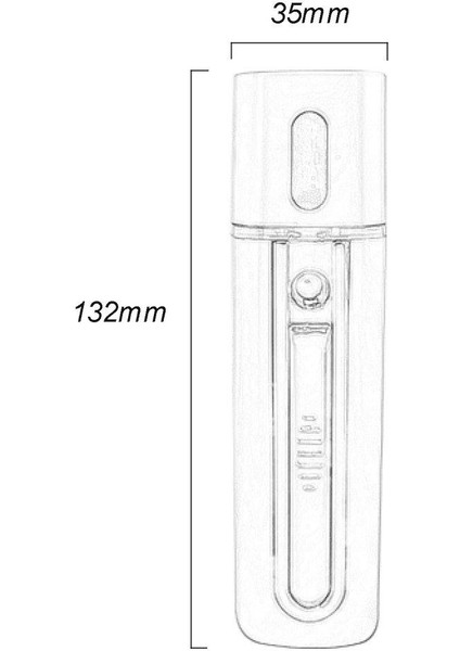 USB Şarj Edilebilir Kompakt Boyutlu Ofis Seyahat Nano Sprey Mist Yüz Buhar Makinesi (Yurt Dışından)