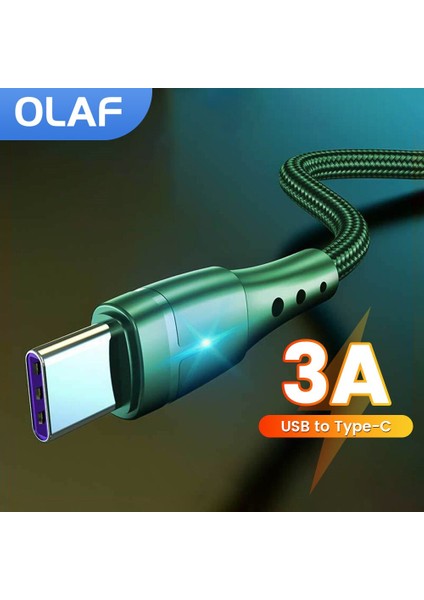 USB C Tipi Kablo 3A Hızlı Şarj Kablosu iPhone 13 12 11 Promax Cep Telefonu Şarj Kablosu Xiaomi Poco Huawei Samsung (Yurt Dışından)
