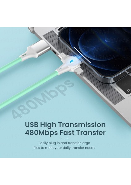 In 1 Süper Şarj Veri USB Kablosu Huawei iPhone 14 13 12 2 In 1 6A Hızlı Şarj 8 Pin Mikro USB Tip-C Kablo Samsung S20 Için (Yurt Dışından)