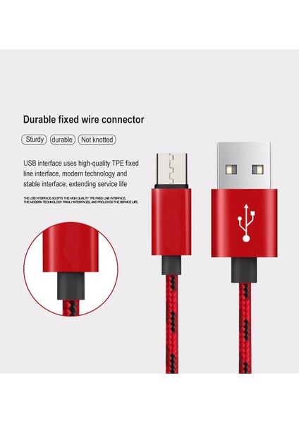 Mikro USB Kablosu 0.25 M 1 M 2 M 3 M Tipi USB C Hızlı Şarj Cep Telefonu Kabloları Veri Şarj Cihazı Samsung S8 S9 Xiaomi Tablet Kablosu (Yurt Dışından)