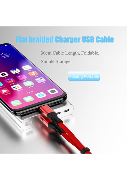 30 cm Kısa USB C Tipi Kablo Hızlı Şarj Cihazı Huawei Samsung Android 2.4A Hızlı Şarj Cep Telefonu Veri Kablosu Kablosu USB C Kabloları (Yurt Dışından) fiyatları
