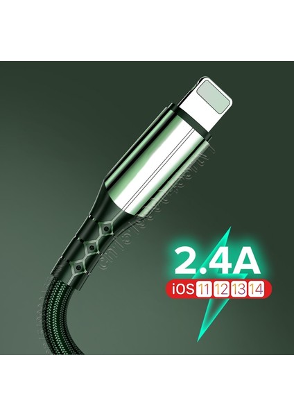 iPhone Için USB Şarj Aleti Kablosu iPhone 13 12 11 Pro Max Xs Xr x 5 5s 6 6s 7 8 Artı 2.4A Hızlı Şarj USB Veri Kablosu 0.3/1/1.5m (Yurt Dışından)