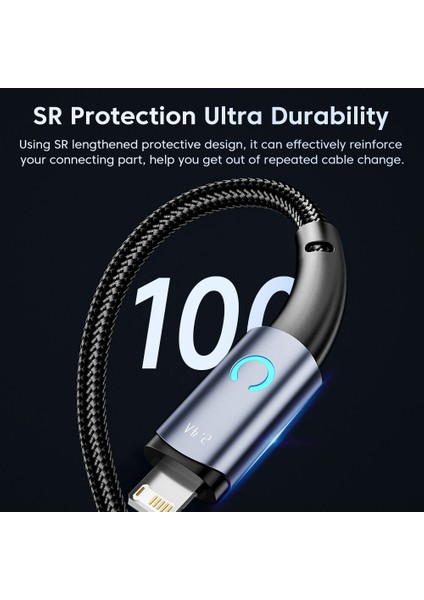 Toocki USB Yıldırım Kablosu iPhone 13 12 11 Pro Max Mini Xs Xr 8 7 Artı 6s Hızlı Şarj Kablosu iPhone Şarj Cihazı Tel Veri 3m (Yurt Dışından)