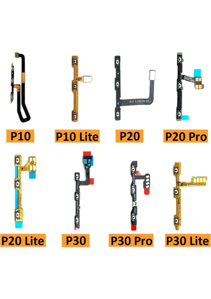 Yeni Güç Açık Kapalı Yan Anahtar Düğmesi Ses Düğmesi Flex Kablo Şerit Huawei P10 P20 P30 P40 Lite Pro P40 Lite 5g P40 Lite E (Yurt Dışından)